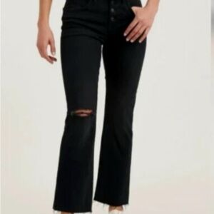 Lucky Brand Mid Rise Crop Mini Boot Jeans